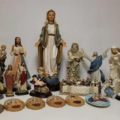 Religious Figurines And Wall Plaques