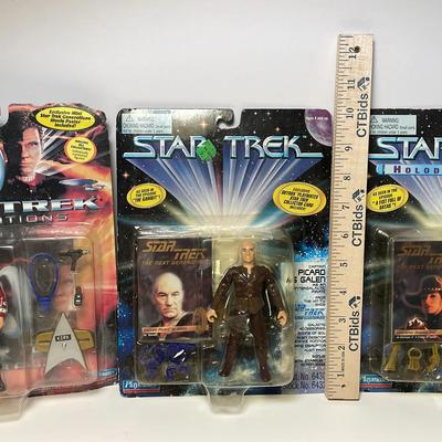 1994 & ‘95 Star Trek Action Figures - Admiral Kirk, Picard & Deanna