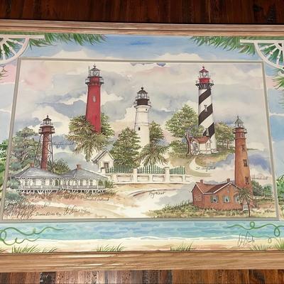 FLORIDA LIGHTS Lithograph By Donna Elias Signed And Numbered 