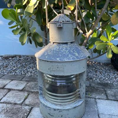 1970 Nautical Ship Lantern - Oil Large 25” h