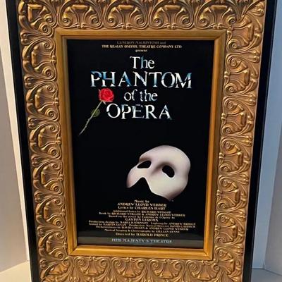 PHANTOM OF THE OPERA Ornate Framed Poster From LONDON THEATRE