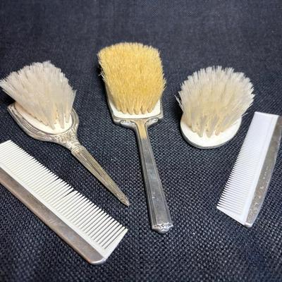 Child’s Sterling Weighted Grooming Set-Brushes, Combs