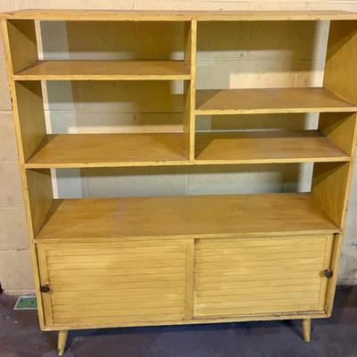 Mid-Century Modern Hutch Or Cabinet-Mustard Color