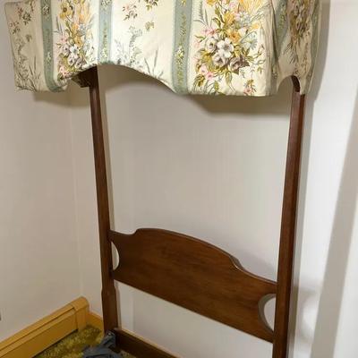Single Headboard With Small Canopy And Metal Frame 