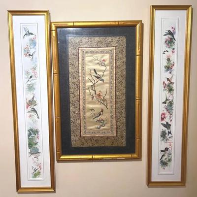 “Eastern Nature” By Su Ling, Pair Of Hummingbird Prints 