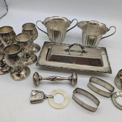 Mixed Group Of Sterling Silver Housewares