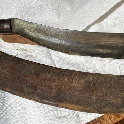Military Engineers Bolo Machete With Leather Scabbard 