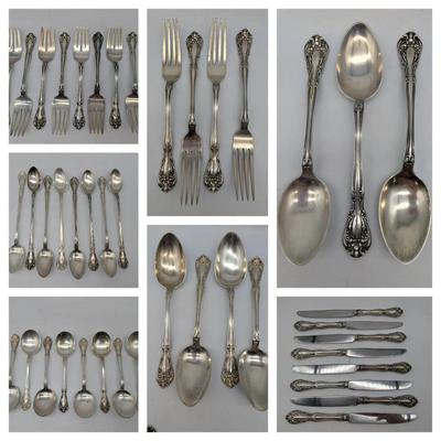 43 PC. Set Of Alvin Sterling Silver Flatware