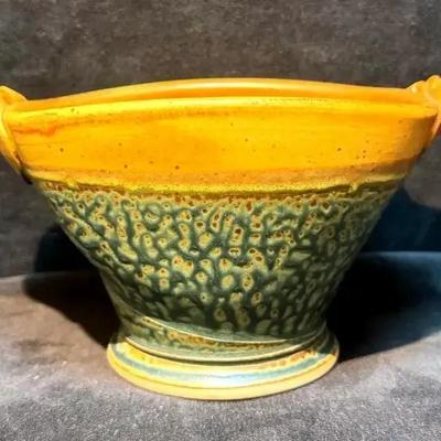 Signed royce yoder handmade art pottery vase