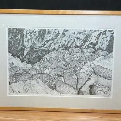 Walruses on the rocks" by rose ruley