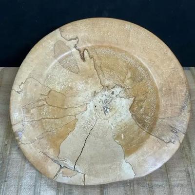 Carved wood bowl