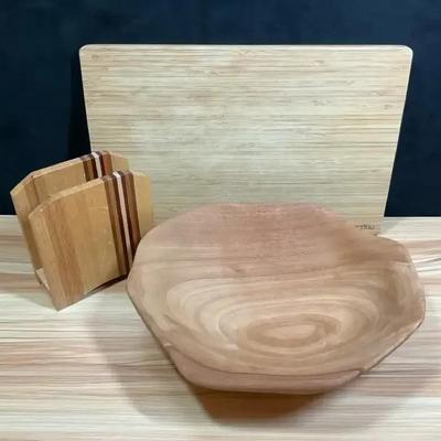 Natural wood bowl other pieces