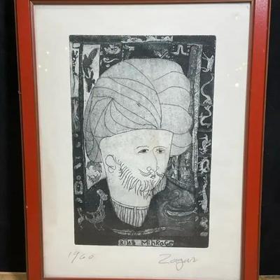 King mihrage" by the artist zagar, dated 1960