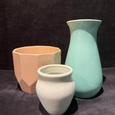 Matte finished ceramic vases