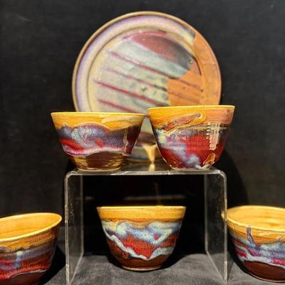Signed stewart hand thrown pottery