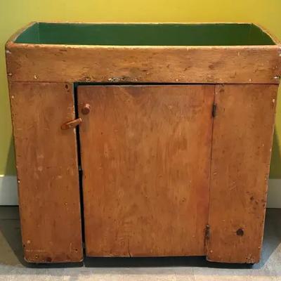Antique wood dry sink