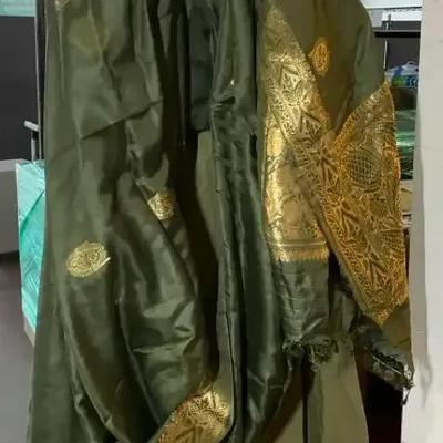 Green silk saree