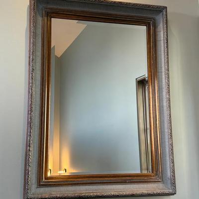 Wood framed mirror