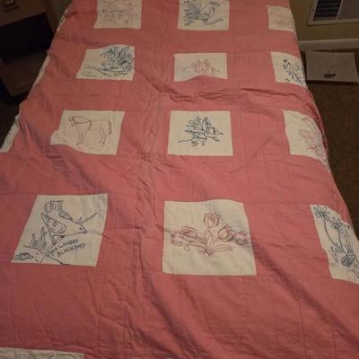 Pink Bird Quilt