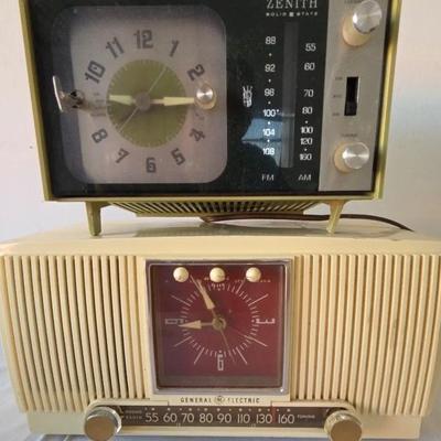 Vintage Clock Radios Zenith General Electric