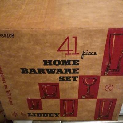 41-piece home barware set by Libbey
