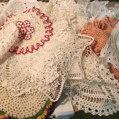 Large Collection Of Vintage Doilies - Unique And Rare Ones!