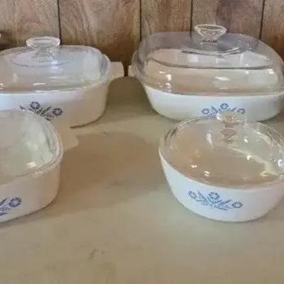 Corning Ware  "Blue Cornflower" 8 Piece Set