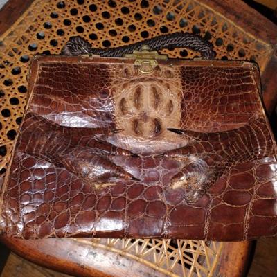 Alligator skin bag