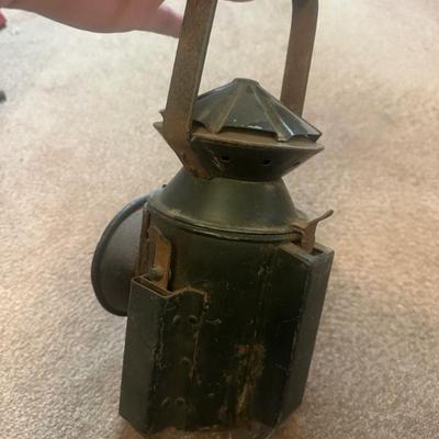 1944 Railroad Train Oil Lamp Signal Pratt Red/Blue Lens