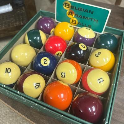 Vintage Belgian Aramith Pool Balls