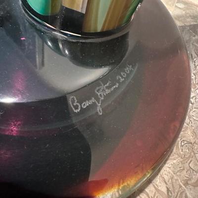 Floral Art Glass Sculpture By Barry Entner, 2004