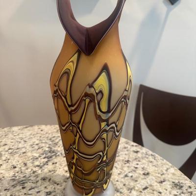 Hand Blown Russian Art Glass Vase by Essie Zareh 