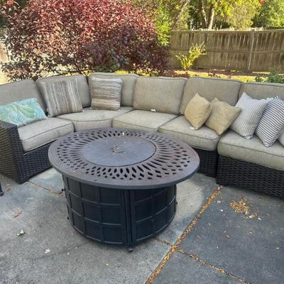 Large Patio Set, Patio Couch, Fire Pit