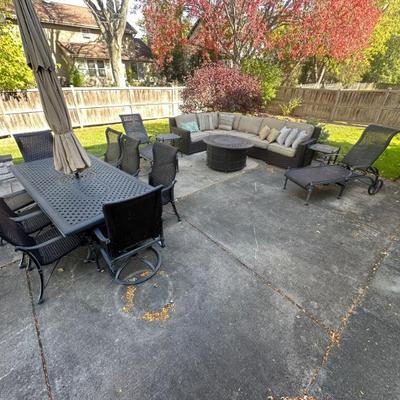 Large Patio Set, Patio Couch, Fire Pit
