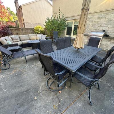 Large Patio Set, Patio Couch, Fire Pit