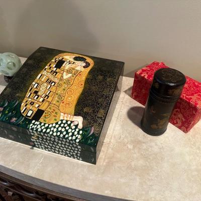 Gustav Klimt Hand Painted Jewelry Box