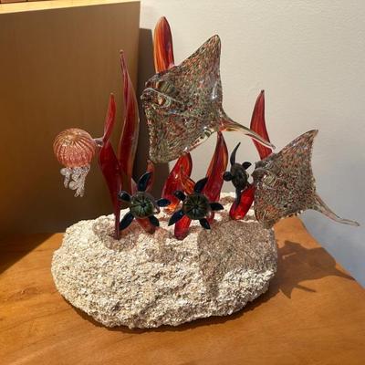 Victor Chiarizia Hand Blown Glass Sealife Menagerie Sculpture