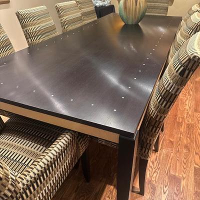 Extremely High End, High Design Imported Dining Table w/10 Custom Chairs.-Stunning Table 10' Long, 4' W
