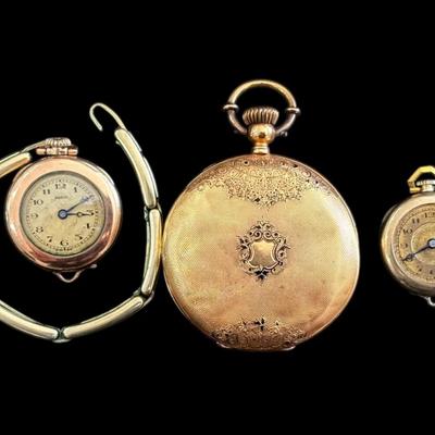 18k & 14k Gold Antique Watches