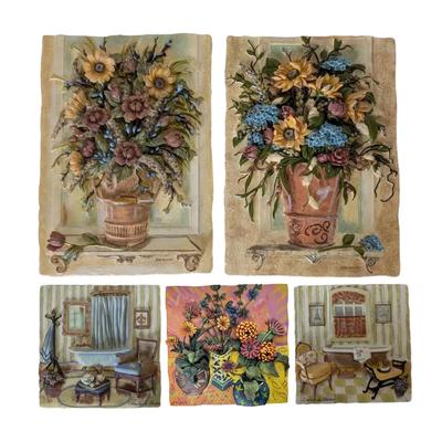 4 Kate McRostie & C. Wintesle Olson 3D Wall Plaques