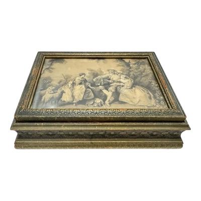 Wood Mirrored Divided Jewelry Box