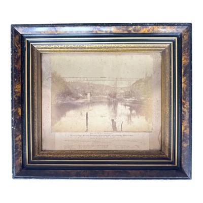 1877 Kentucky River Bridge Railroad Framed Photograph