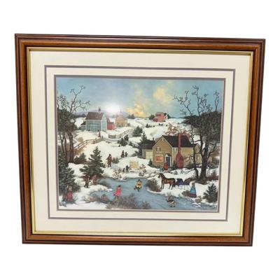 “Skaters Pond” By Linda Nelson Stocks, Signed and Numbered