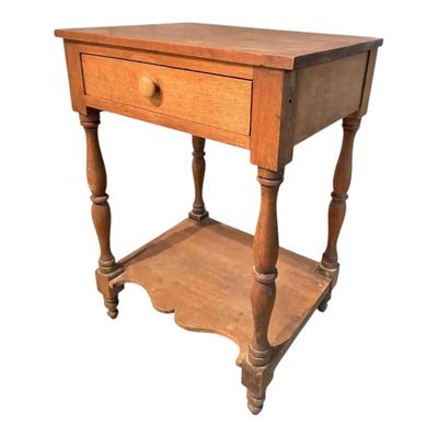 Wood Side Table w/ Dovetail