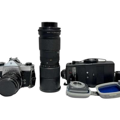 Honeywell Pentax Spotmate Film Camera and Accessories 