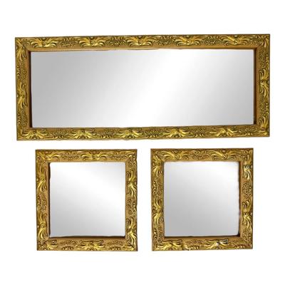 3 Gold Toned Framed Mirrors