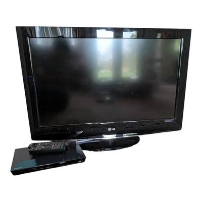 31.5" LG TV w/ Swivel Stand & Sony Blu-ray DVD Player