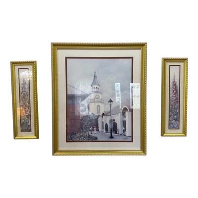 Detailed Gold Wall Frames with Paintings