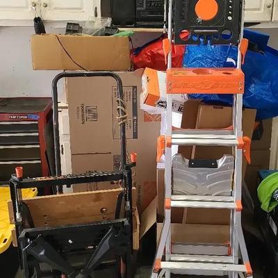 Versatile Workshop Trio – Select Step Ladder, Workmates 225 Table & Heavy-Duty Truck Cart