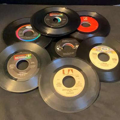 Collection of 45 RPM Records Featuring The Beatles, Queen, Three Dog Night & More